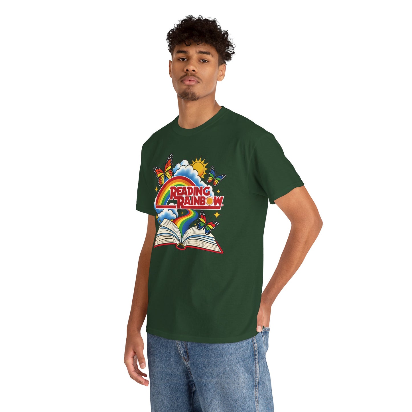 Rainbow & Butterflies Retro Book Graphic Tee