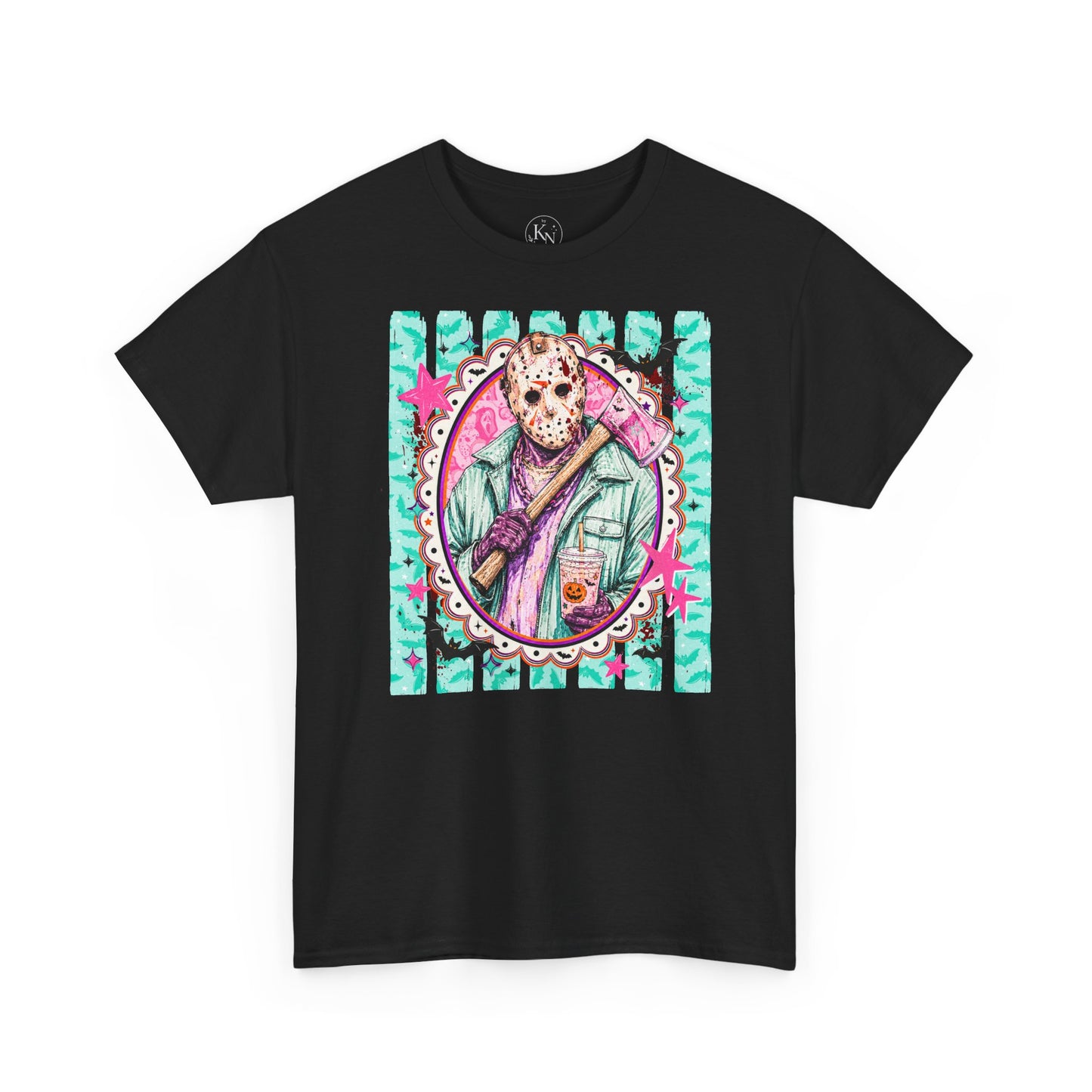Jason Portrait Tee — Colorful Spooky Horror Shirt