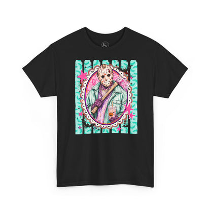 Jason Portrait Tee — Colorful Spooky Horror Shirt