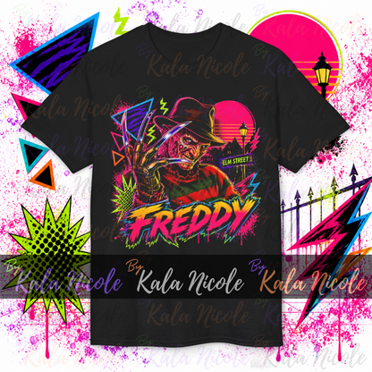80s Neon Horror PNG | Knife Glove Slasher PNG