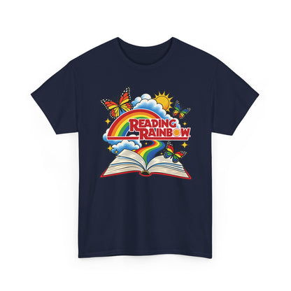 Rainbow & Butterflies Retro Book Graphic Tee