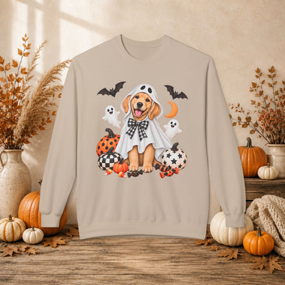 Golden Retriever Ghost Costume Sweatshirt