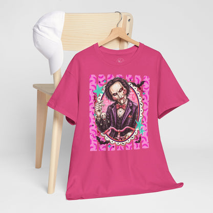 Saw Portrait Tee — Colorful Spooky Horror Shirt