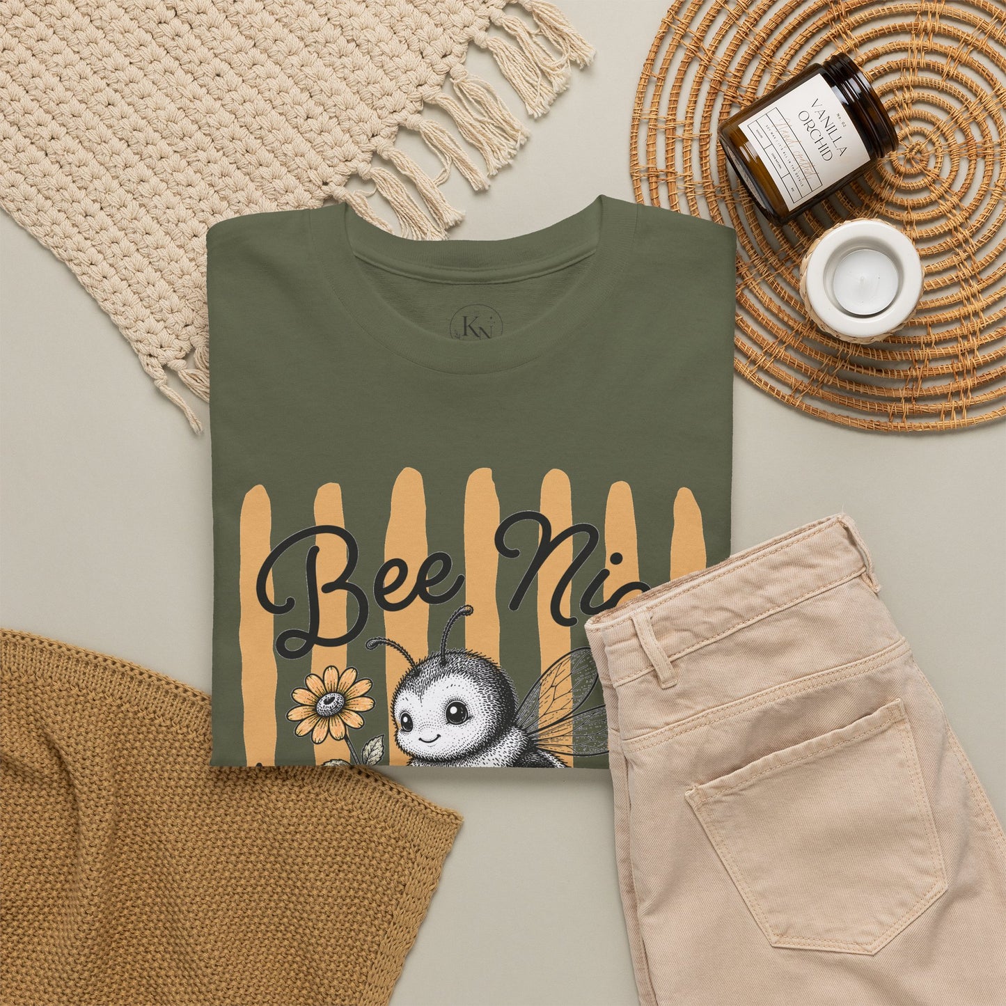 Bee Nice or Buzz Off Retro Bee Graphic Tee