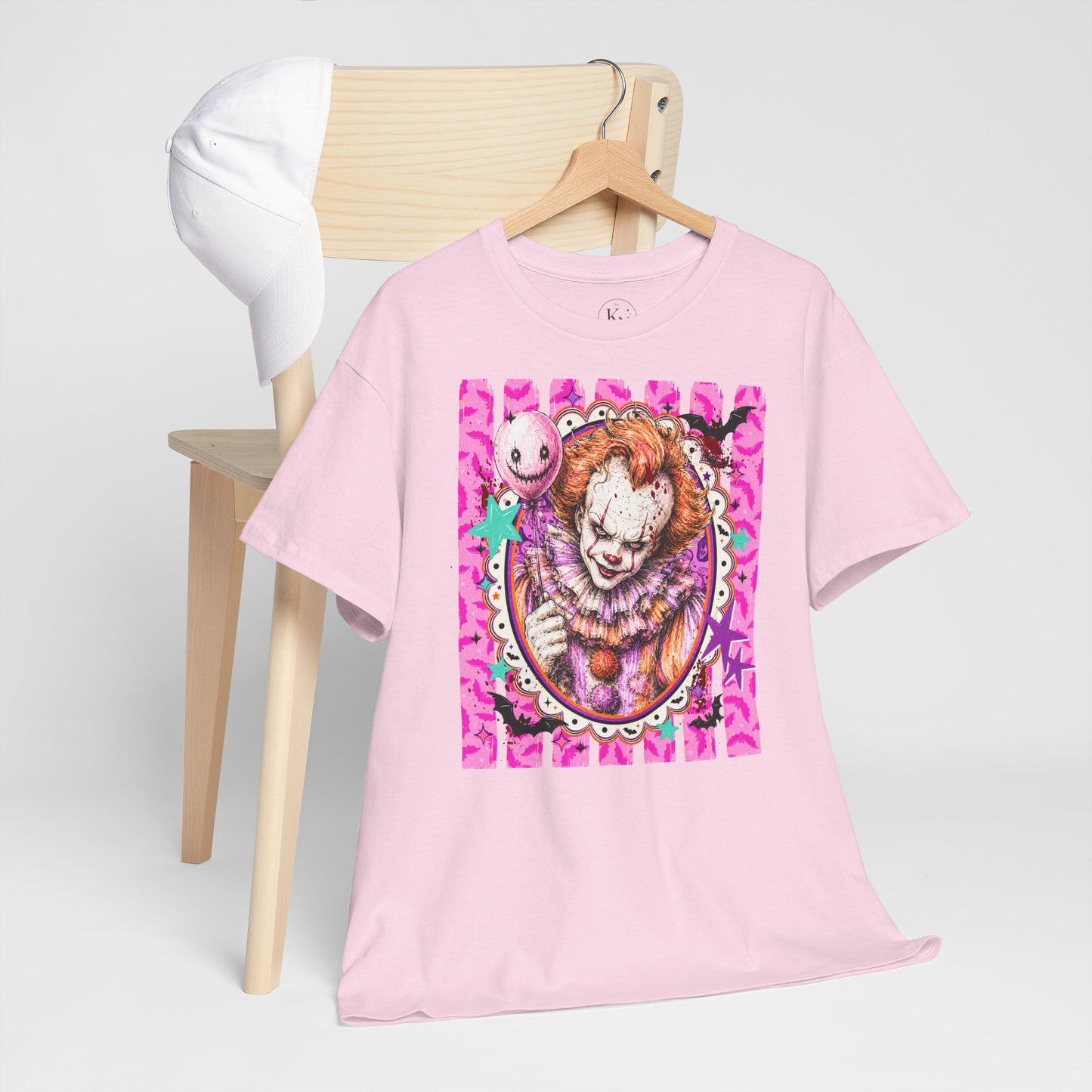 Pennywise Portrait Tee — Colorful Spooky Horror Shirt