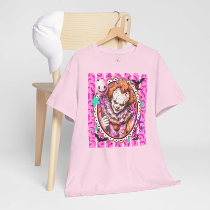 Pennywise Portrait Tee — Colorful Spooky Horror Shirt