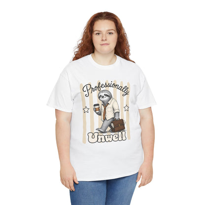 Professionally Unwell Retro Sloth Graphic Tee