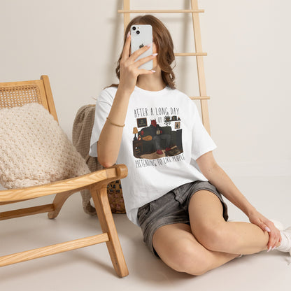 Introvert Humor T-Shirt — "After a Long Day of Pretending to Like People" Graphic Tee