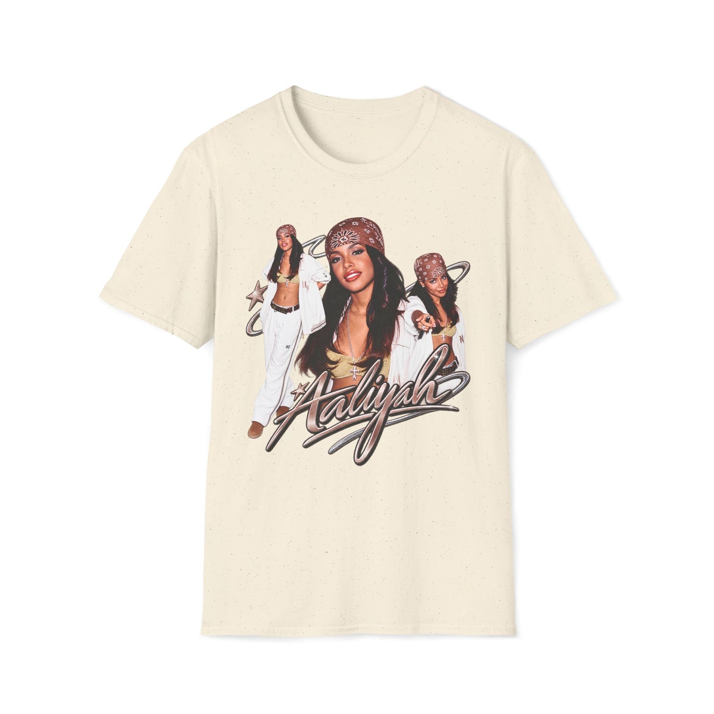 Aaliyah Tribute T-Shirt — Vintage 90s R&B Bandana Graphic Tee