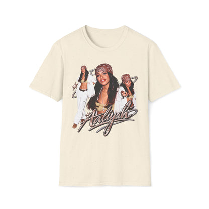 Aaliyah Tribute T-Shirt — Vintage 90s R&B Bandana Graphic Tee