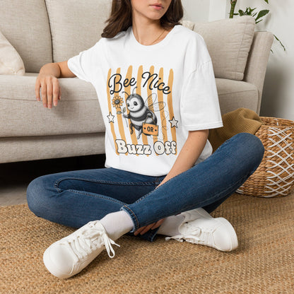 'Bee Nice or Buzz Off' Bee Graphic Tee