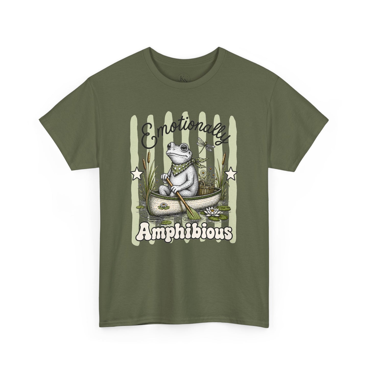 Emotionally Amphibious Retro Frog Graphic Tee