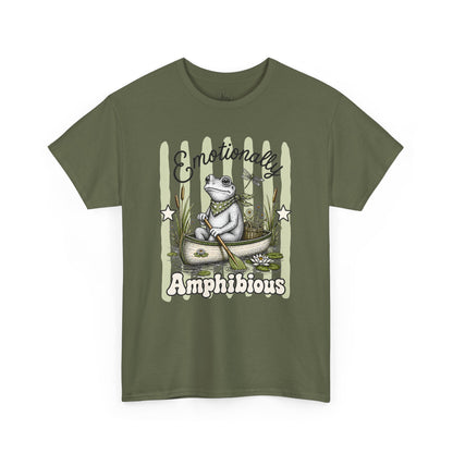 Emotionally Amphibious Retro Frog Graphic Tee