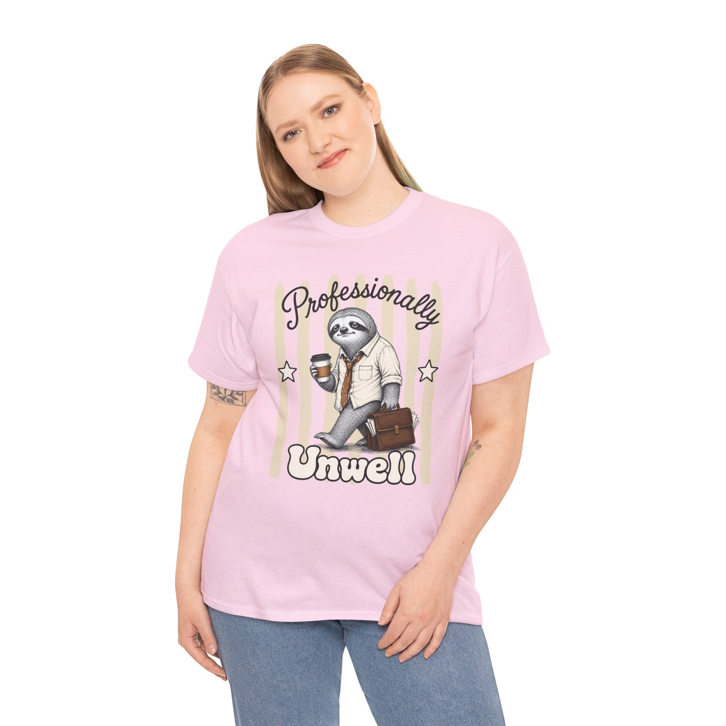 Professionally Unwell Retro Sloth Graphic Tee