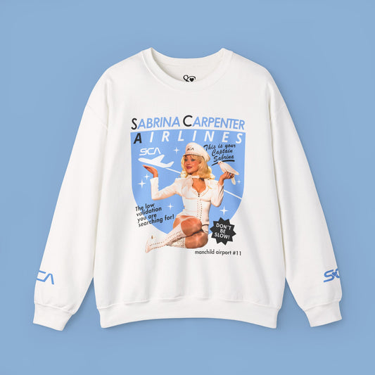 Sabrina Carpenter Airline Crewneck Sweatshirt | Retro Flight Attendant Graphic