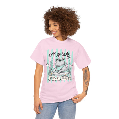 Mentally Floating Retro Capybara Graphic Tee