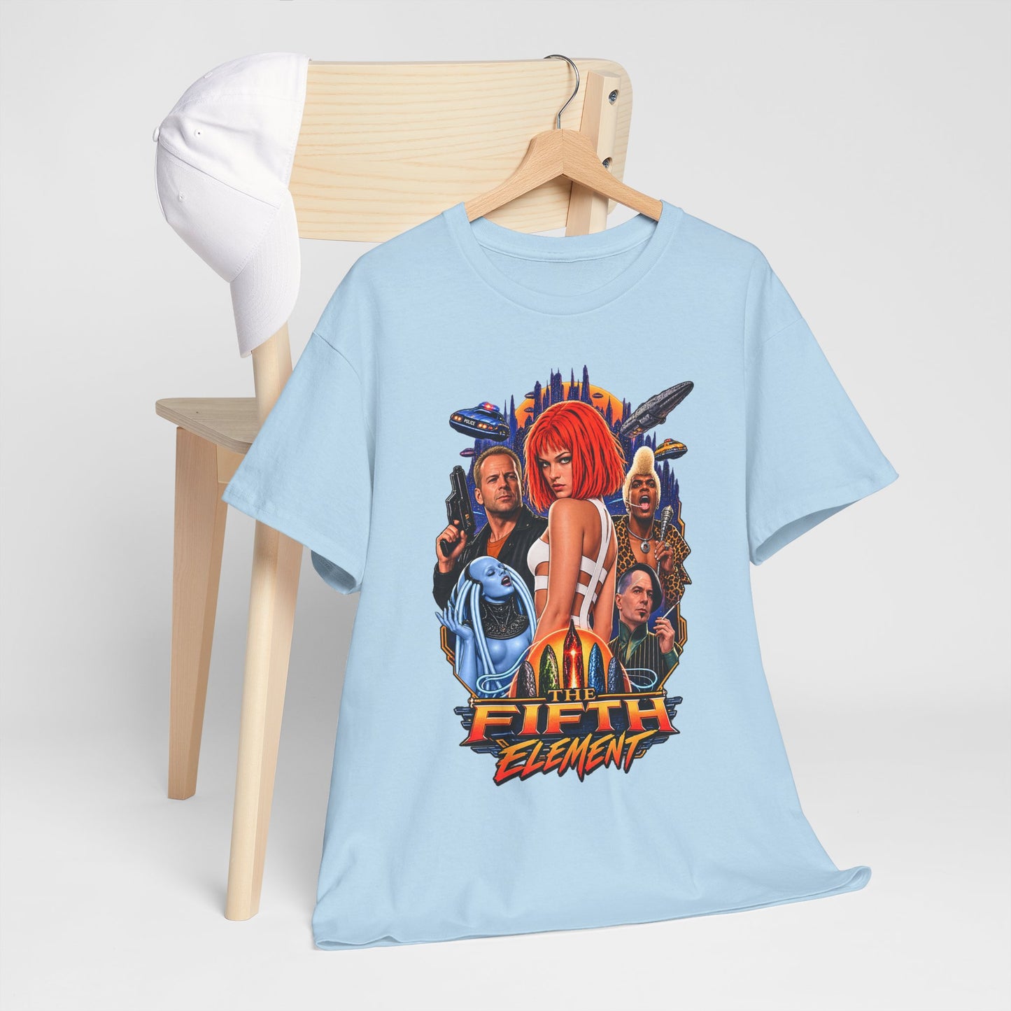 Retro Sci-Fi Character Collage Graphic Tee