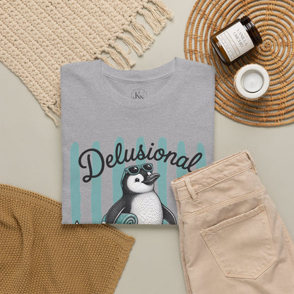 Delusional But Hopeful Retro Penguin Graphic Tee