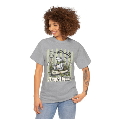 Emotionally Amphibious Retro Frog Graphic Tee