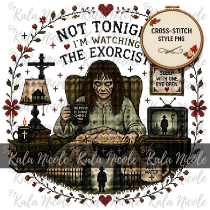 Horror Movie Cross-Stitch PNG | The Exorcist