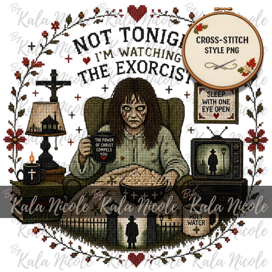 Horror Movie Cross-Stitch PNG | The Exorcist