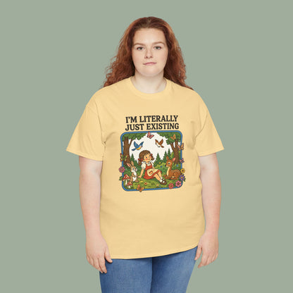 I'm Literally Just Existing Tee — Vintage Nature Graphic T-Shirt