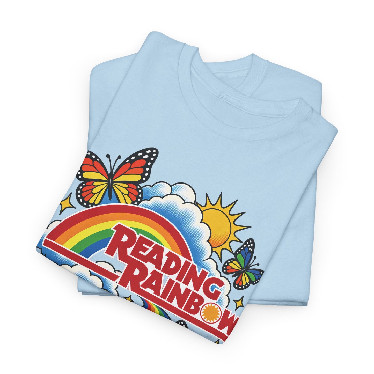 Rainbow & Butterflies Retro Book Graphic Tee