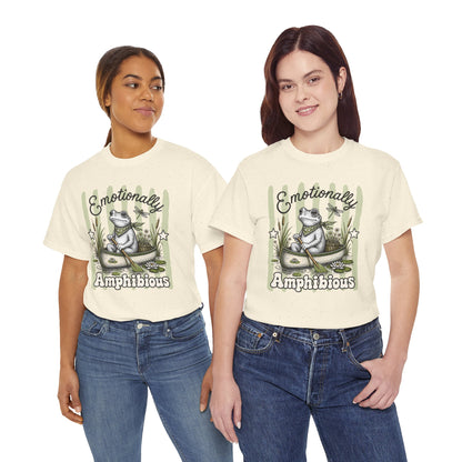 Emotionally Amphibious Retro Frog Graphic Tee