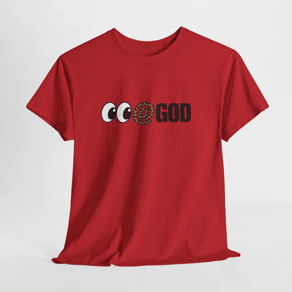Look At God Leopard Print Graphic Tee