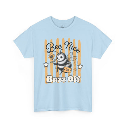 Bee Nice or Buzz Off Retro Bee Graphic Tee