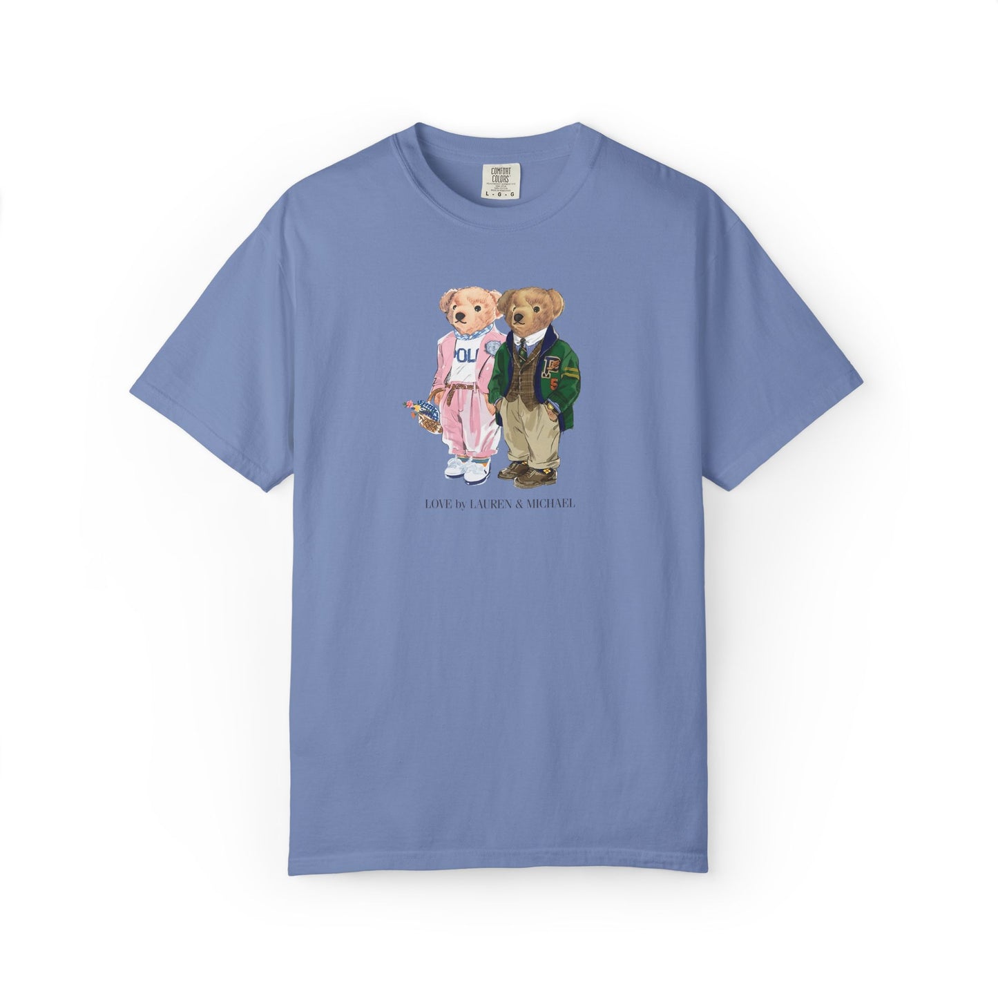 Personalized Couples T-Shirt — Custom Teddy Bear Graphic Tee | Gift for Him & Her