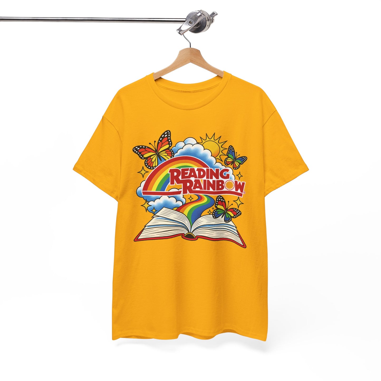 Rainbow & Butterflies Retro Book Graphic Tee