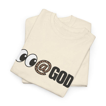 Look At God Leopard Print Graphic Tee
