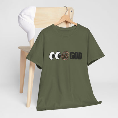 Look At God Leopard Print Graphic Tee