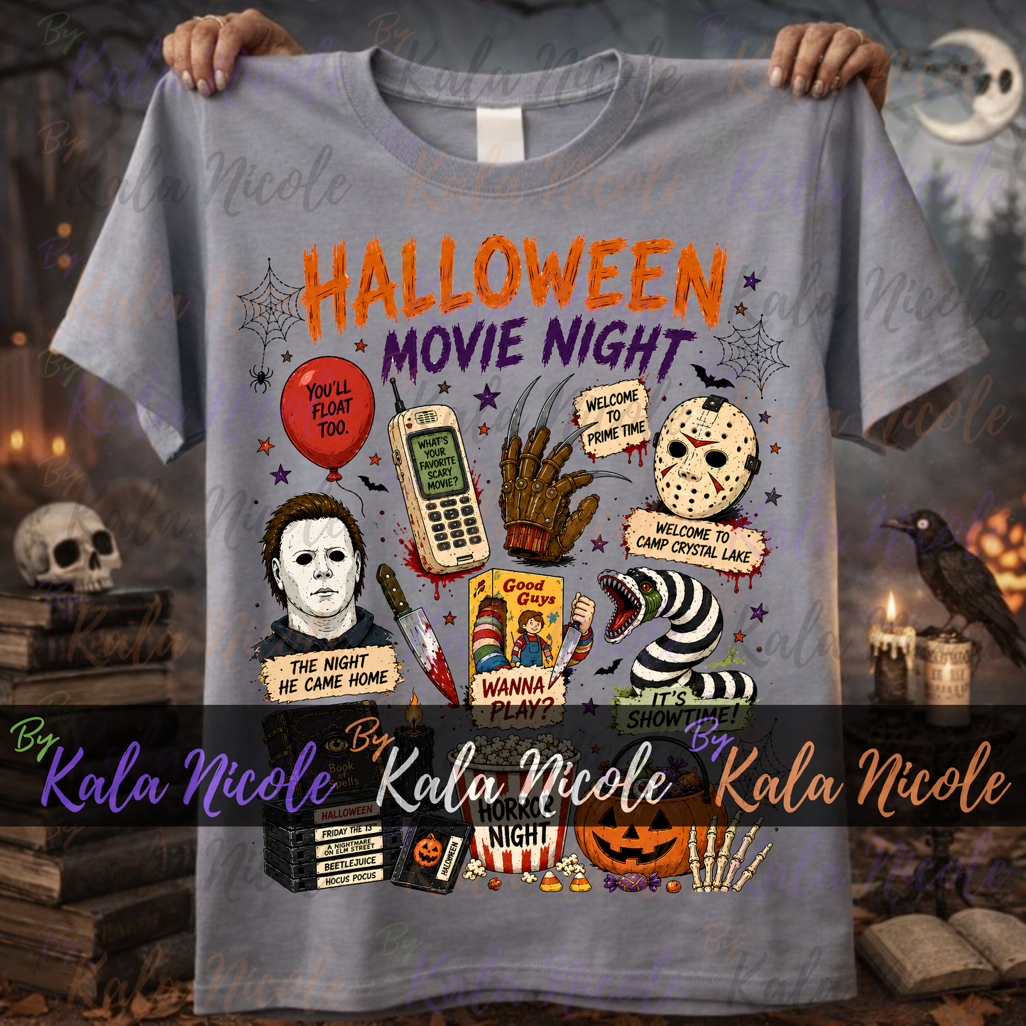 Halloween Movie Night PNG