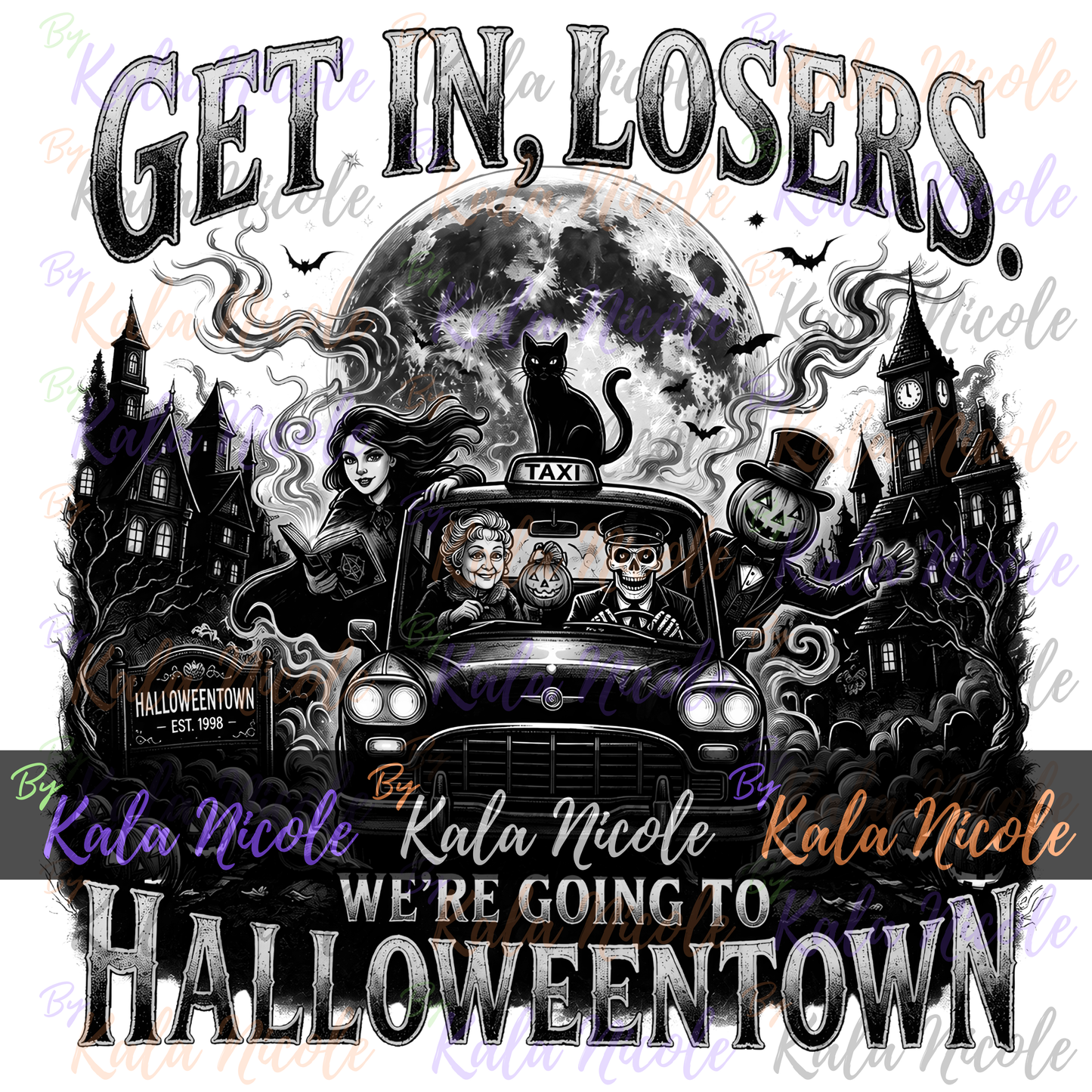 Get In Losers Going To Halloweentown PNG Bundle | Trendy Halloween PNG | 90s Halloween (Digital Download)