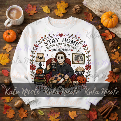 Horror Movie Cross-Stitch PNG | Michael Myers Stay Home