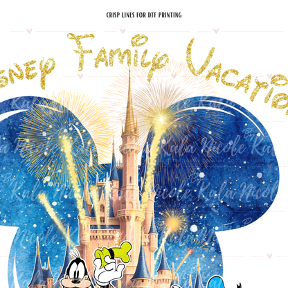 2026 Disney Family Vacation PNG | Mickey Mouse & Friends