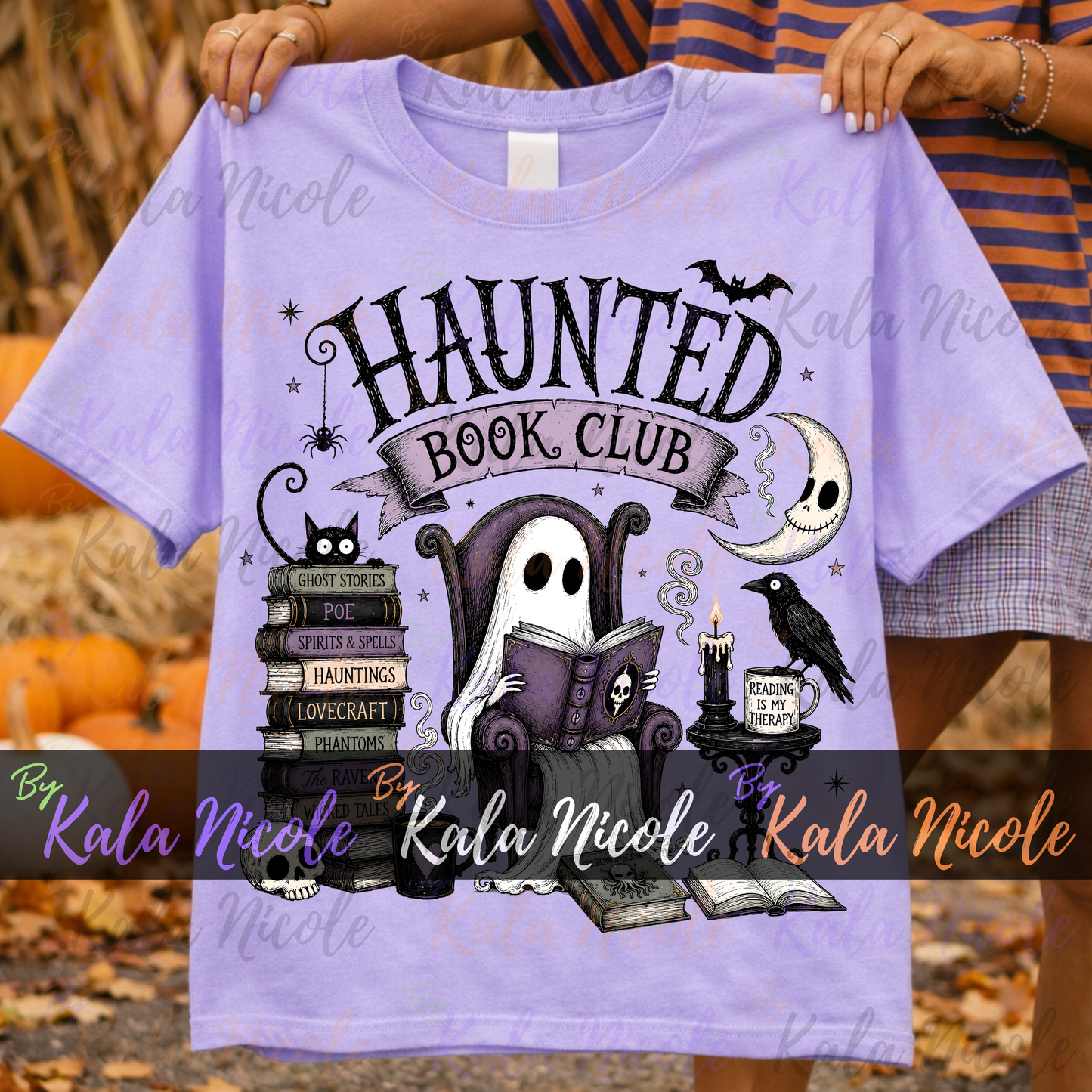 Haunted Book Club PNG | Trendy Halloween PNG | Fall PNG | Cute Ghost Clipart (Digital Download)