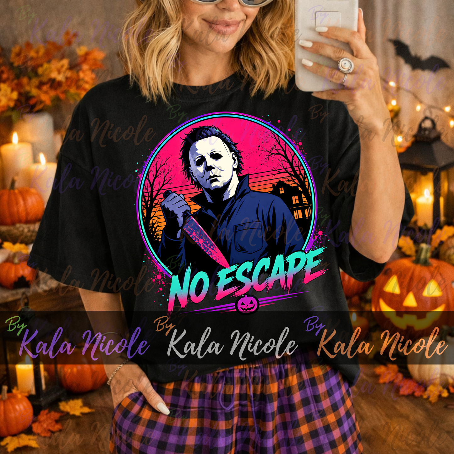 No Escape PNG | White Mask Slasher PNG