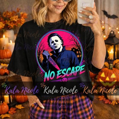 No Escape PNG | White Mask Slasher PNG