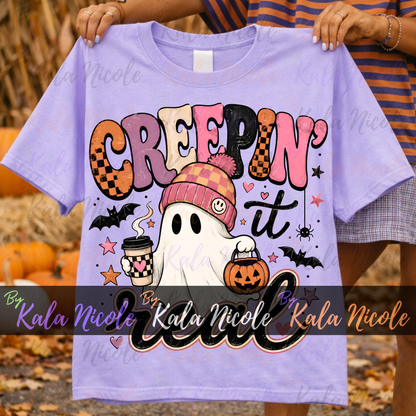 Creepin' It Real PNG | Trendy Halloween PNG | Fall PNG | Cute Ghost Clipart (Digital Download)