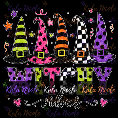 Witchy Vibes PNG Bundle | Trendy Halloween PNG | Fall PNG | Cute Witch Clipart (Digital Download)