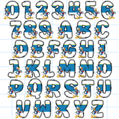 Mickey & Friends Alphabet PNG Bundle | ABC 123