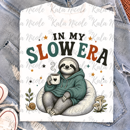 'In My Slow Era' PNG | Cute Sloth PNG
