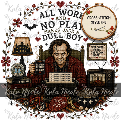 Horror Movie Cross-Stitch PNG | The Shining