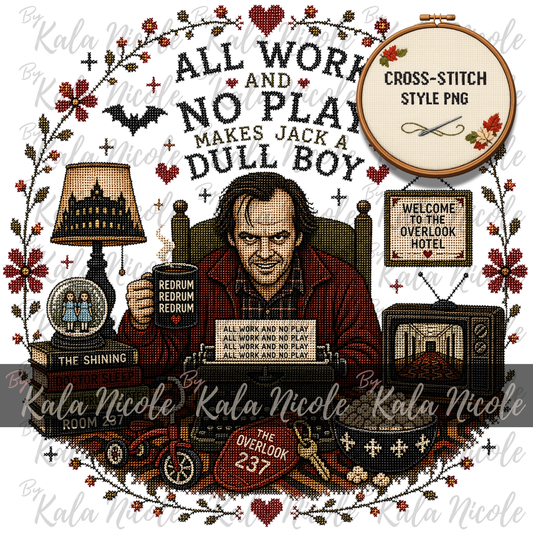 Horror Movie Cross-Stitch PNG | The Shining