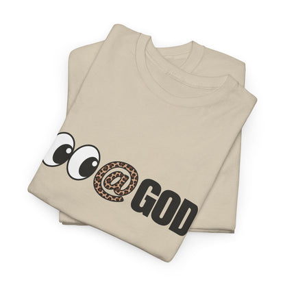 Look At God Leopard Print Graphic Tee