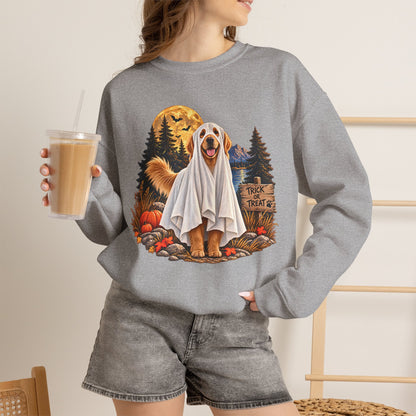 Golden Retriever Ghost Halloween Sweatshirt