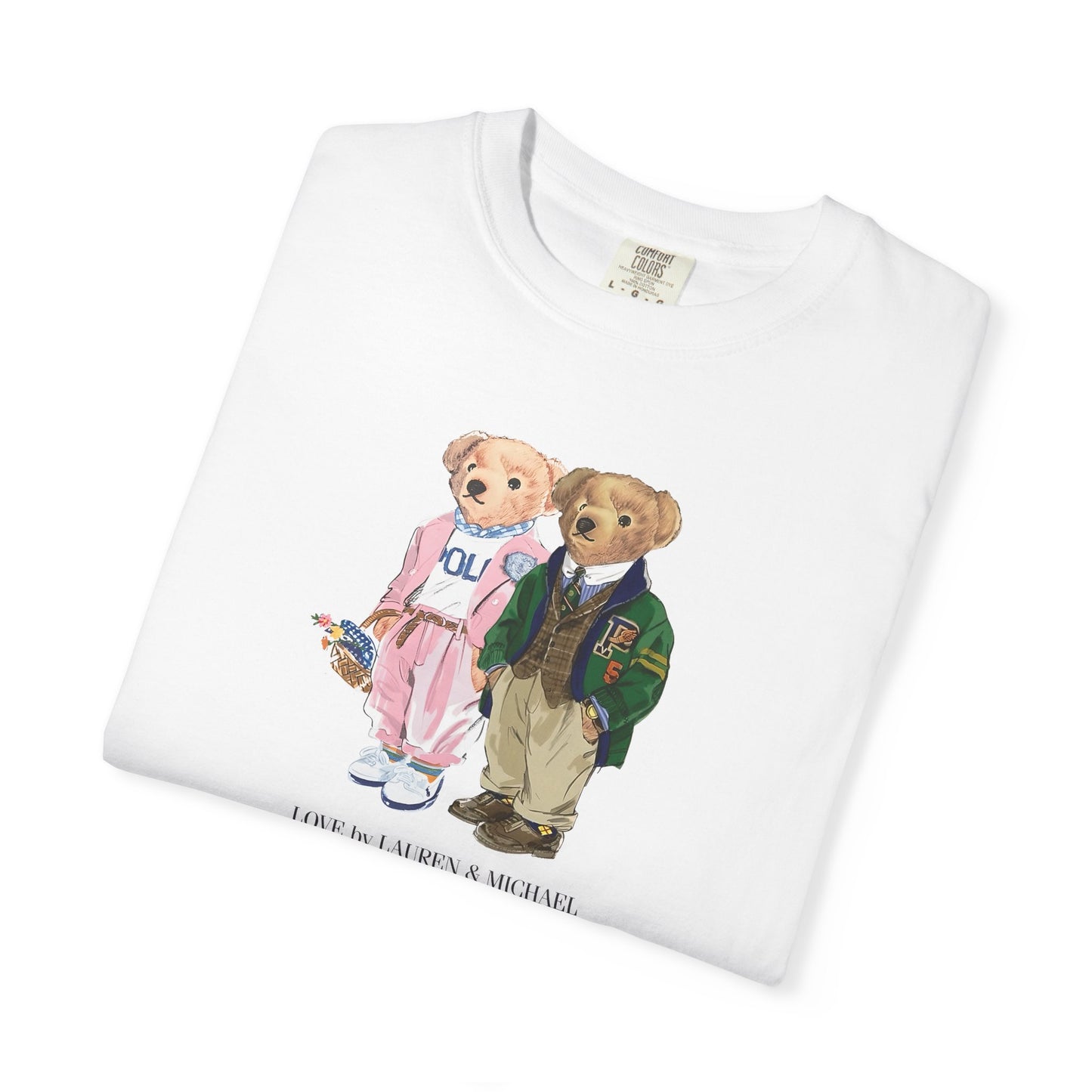 Personalized Couples T-Shirt — Custom Teddy Bear Graphic Tee | Gift for Him & Her